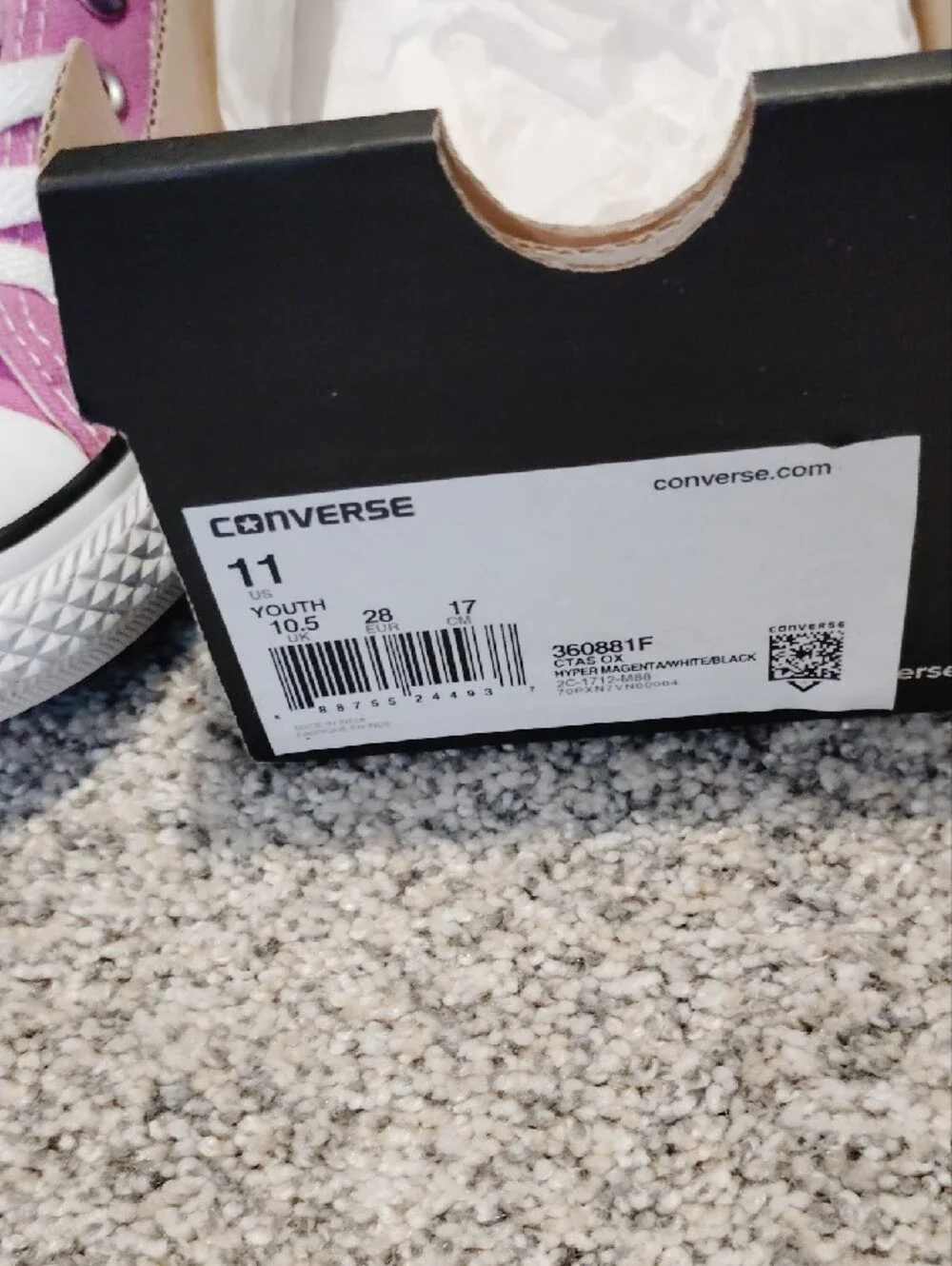 Converse Kids Pink Low-Top Sneakers